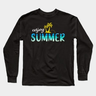 Summer Beach Palm Trees Holiday Long Sleeve T-Shirt